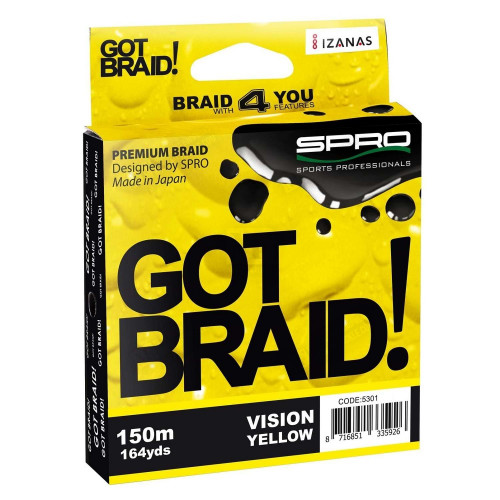 Влакно плетено - SPRO Got Braid - Yellow_SPRO