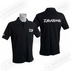 Тениска - DAIWA Polo Crew Black - Logo White