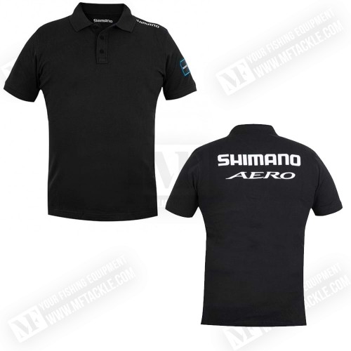 Тениска - SHIMANO Aero Polo Black_SHIMANO