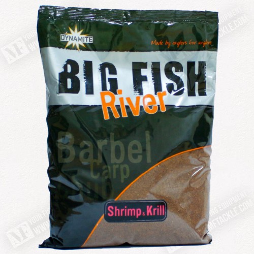 Захранка - DYNAMITE BAITS Big Fish River Groundbait – Shrimp and Krill 1.8kg_Dynamite Baits