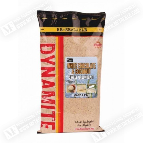 Захранка - DYNAMITE BAITS XL Range White Chocolate & Coconut Groundbait 2kg_Dynamite Baits