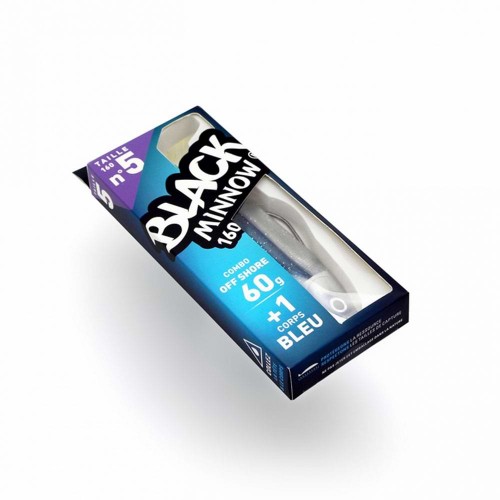 Силиконова примамка - FIIISH Black Minnow No5 Combo Jig Head 60g_Fiiish