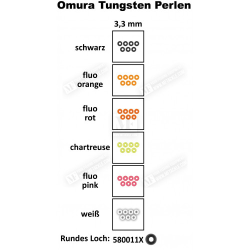 Волфрамова тежест - FTM Tungsten Perle Omura rundes Loch Ø 3,3mm_FTM
