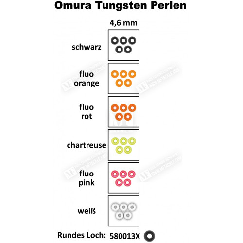 Волфрамова тежест - FTM Tungsten Perle Omura rundes Loch Ø 4,6mm_FTM
