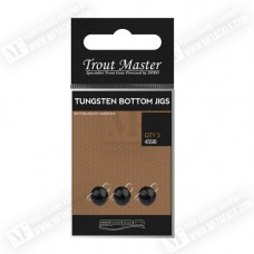 Чебурашка - TROUT MASTER Tungsten Bottom Jigs - Black