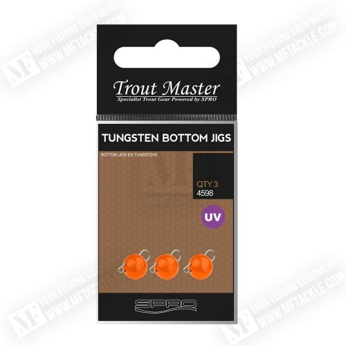 Чебурашка - TROUT MASTER Tungsten Bottom Jigs - UV Orange_Trout Master