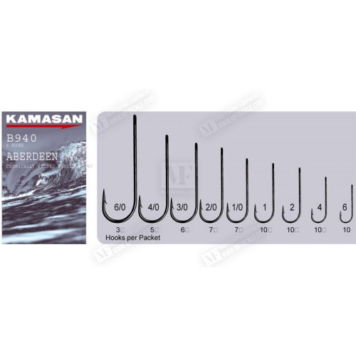 Куки единични - морска - KAMASAN B940 Aberdeen Sea Hooks_KAMASAN