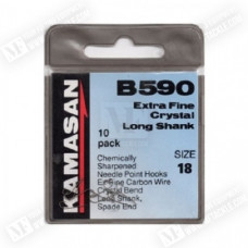 Куки единични - KAMASAN B590 Extra Fine Crystal Long Shank Barbed