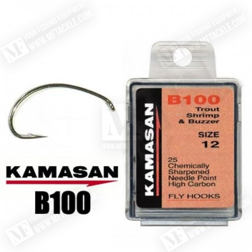 Куки единични - пъстърва - KAMASAN B100 Trout, Shrimp and Buzzer_KAMASAN