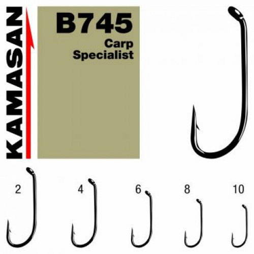 Куки шаранджийски - KAMASAN B745 Carp Specialist_KAMASAN