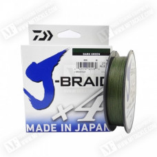 Плетено влакно - DAIWA J Braid X4 Dark Green 135m