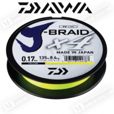 Плетено влакно - DAIWA J Braid X4 Yellow 135m