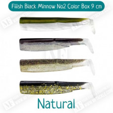 Силиконова примамка - FIIISH Black Minnow No2 Color Box - 9cm Natural