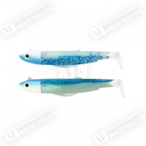 Силиконова примамка - FIIISH Black Minnow No3 Double Combo 2 Jig Heads 25g - 2 Lure Bodies 12cm_Fiiish
