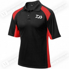Тениска с яка - DAIWA Polo Shirt Black & Red