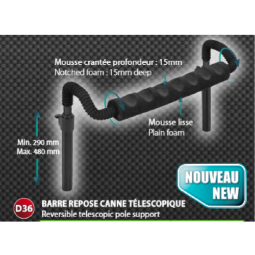 Основа за греда - RIVE Pole Support D36 Telescopique New 2020_Rive