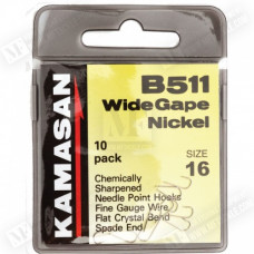 Куки единични - KAMASAN B511 Wide Gape Nickel