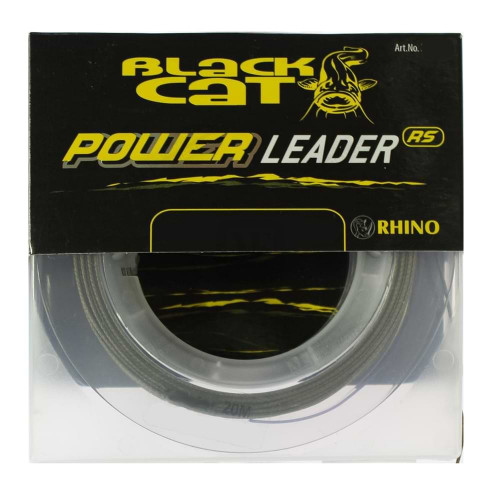 Плетено влакно за поводи - BLACK CAT Power Leader 20m_Black Cat