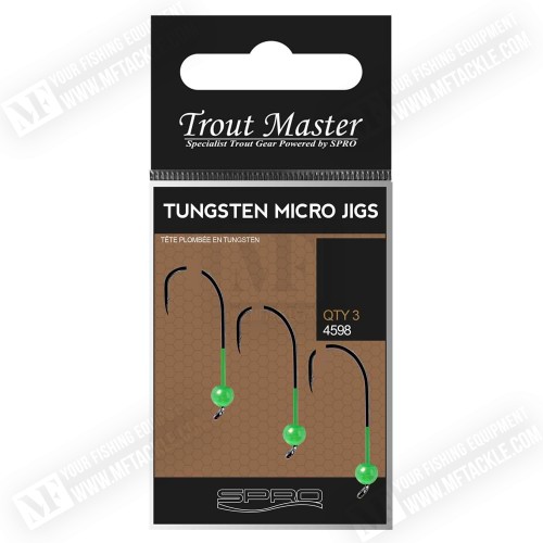 Джиг глави - TROUT MASTER - Tungsten Micro Jigs - UV Green_Trout Master