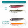 Силиконова примамка - FIIISH Black Minnow No1 Double Combo 2 Jig Heads 4.5g - 2 Lure Bodies 7cm_Fiiish