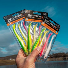 Силиконова примамка - SAVAGE GEAR Slender Scoop Shad 9cm 4g Dark Water Mix 4pcs