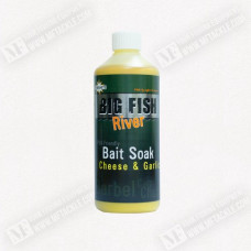 Течен ароматизатор - DYNAMITE BAITS Big Fish River Bait Soak – Cheese and Garlic 500ml