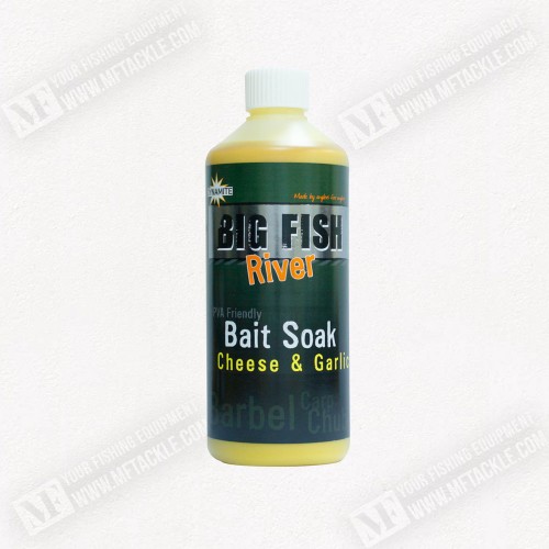 Течен ароматизатор - DYNAMITE BAITS Big Fish River Bait Soak – Cheese and Garlic 500ml_Dynamite Baits