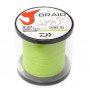 Плетено влакно Daiwa J-BRAID X8 CHARTREUSE (жълто) - 1500m |_Daiwa
