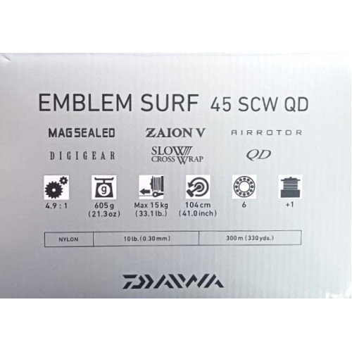 Макара DAIWA 23 EMBLEM SURF 45 SCW QD_Daiwa