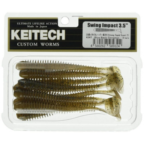 Силиконова примамка KEITECH Swing Impact 3.5”- 89мм / 8бр в опаковка |_KEITECH