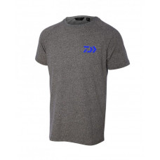 Тениска DAIWA D-VEC T-SHIRT - светло сива със синьо лого |