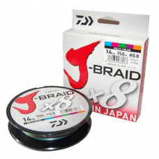 Плетено влакно Daiwa J-BRAID X8 MULTICOLOUR (мултиколор) - 150m |