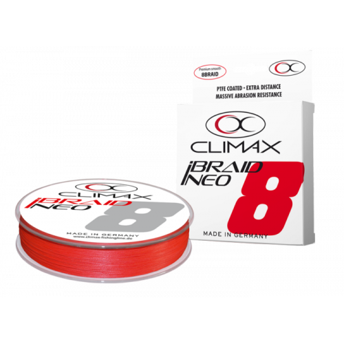 Плетено влакно CLIMAX iBRAID NEO X8 FLUO RED - 135m |_Climax Germany