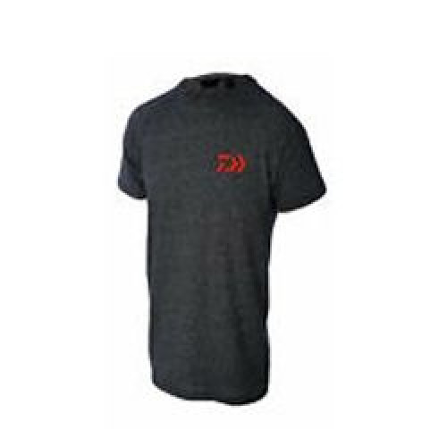 Тениска DAIWA D-VEC T-SHIRT - тъмно сива с червено лого |_Daiwa