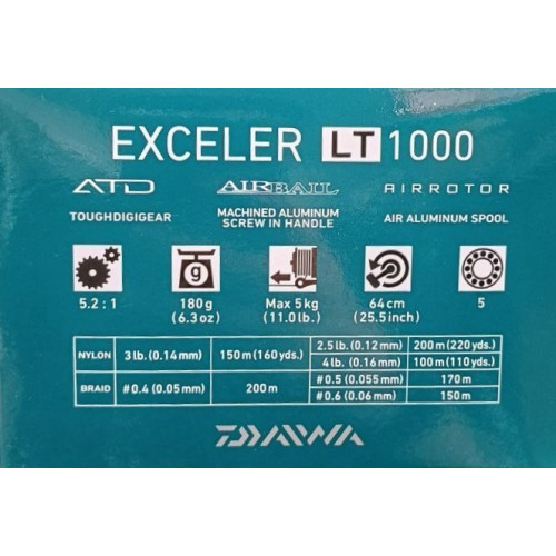 Макара с преден аванс - DAIWA EXCELER LT 20_Daiwa