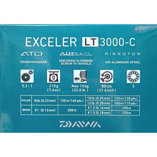 Макара с преден аванс - DAIWA EXCELER LT 20_Daiwa