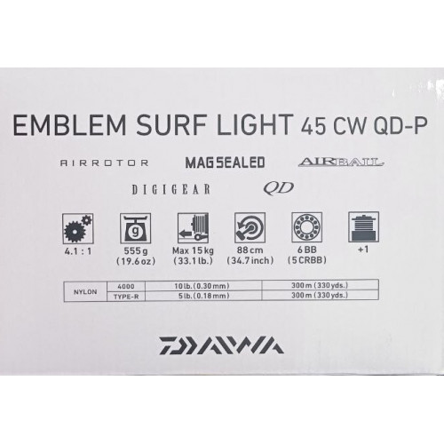 Макара DAIWA 23 EMBLEM SURF LIGHT 45 SCW QD-P_Daiwa