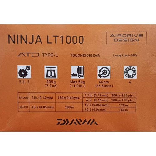 Макара с преден аванс DAIWA 23 NINJA LT_Daiwa