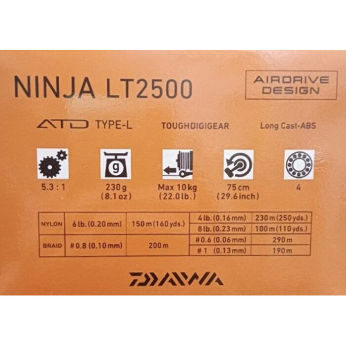 Макара с преден аванс DAIWA 23 NINJA LT_Daiwa