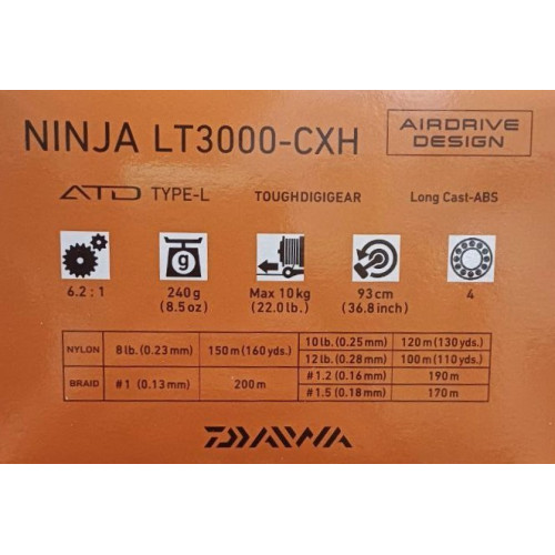 Макара с преден аванс DAIWA 23 NINJA LT_Daiwa