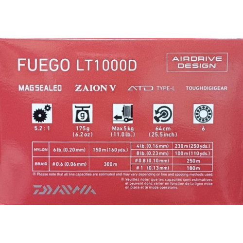 Макара с преден аванс DAIWA 23 FUEGO LT_Daiwa
