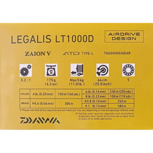Макара с преден аванс DAIWA LEGALIS LT 23_Daiwa