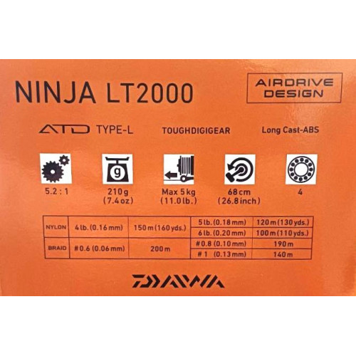 Макара с преден аванс DAIWA 23 NINJA LT_Daiwa