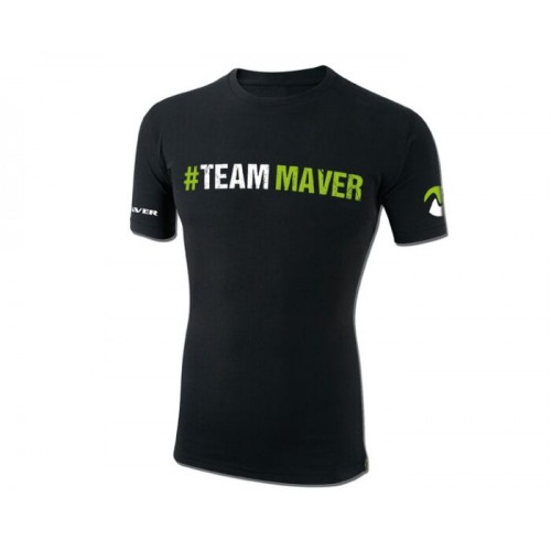 Тениска #TeamMaver - цвят черен |_Maver
