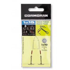Помощна тройна кука с метален повод за силиконови примамки Cormoran 1x19 Assist Hook |