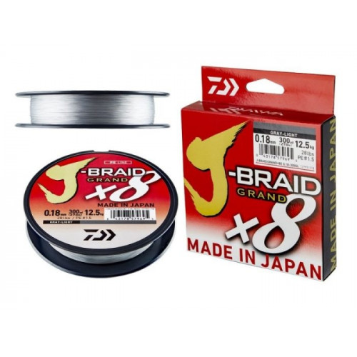 Плетено влакно Daiwa J-BRAID GRAND X8 LIGHT GREY (светло сиво) - 270m_Daiwa