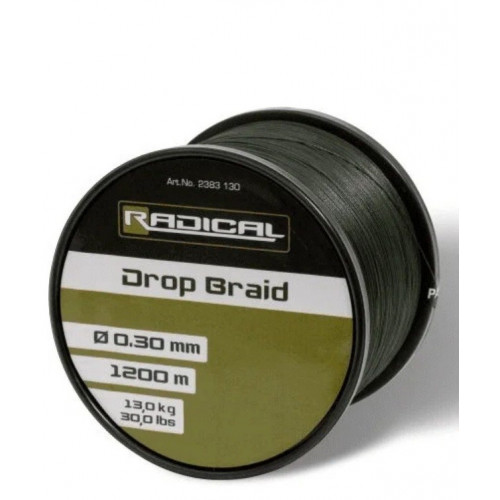 Плетено влакно RADICAL Z-CARP 8X DROP BRAID GREEN 1200m - 0.25mm_RADICAL