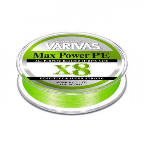 Плетено влакно VARIVAS Max Power PE X8 [Lime Green] - 150m |_Varivas