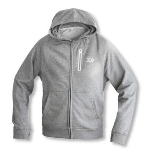Суичер Daiwa D-VEC Hoodie с цял цип - Grey |_Daiwa