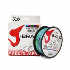 Плетено влакно Daiwa J-BRAID X8 MULTICOLOUR (мултиколор) - 500m